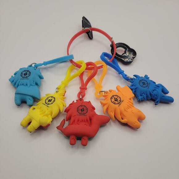 American Heart Association Kids Heart Challenge Keychain Lot 5 Characters Clips - Picture 6 of 6